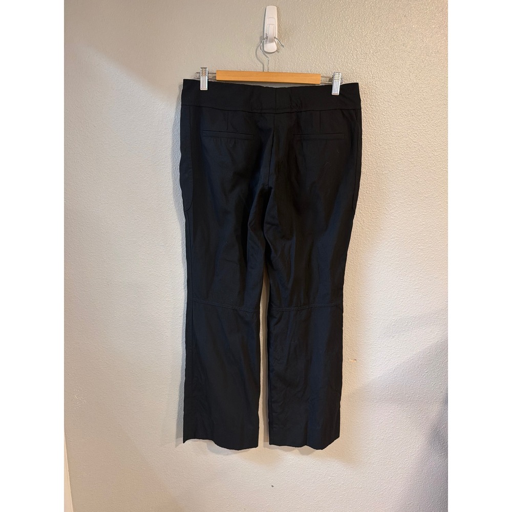 Prada Trousers Women IT 46 10/12 Black Straight Leg Utility Patch Made in Italy